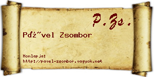 Pável Zsombor névjegykártya