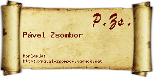 Pável Zsombor névjegykártya