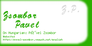 zsombor pavel business card